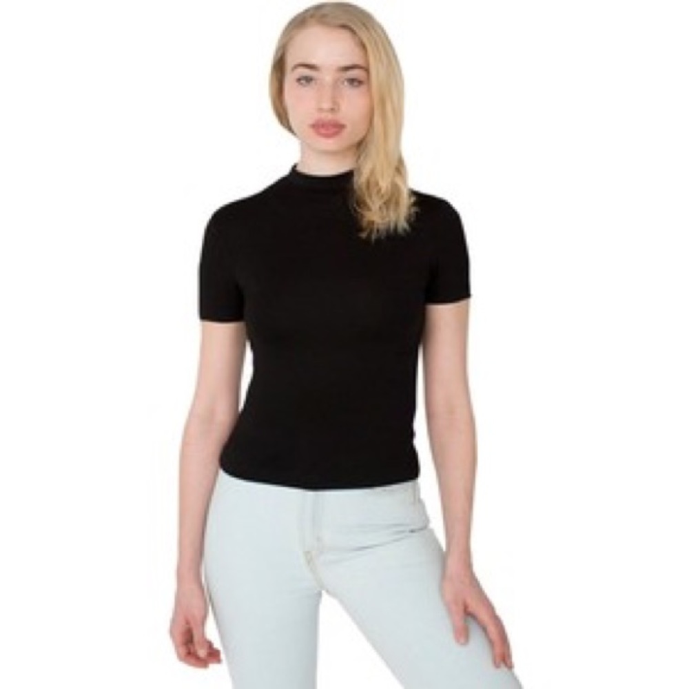 NWT American Apparel Mock Neck Top